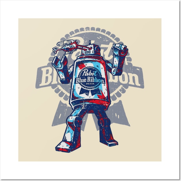 pabst blue ribbon Wall Art by Cheese Ghost From Cheese Factory